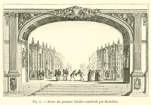 Scene from the First Theater Built by Richelieu by French School