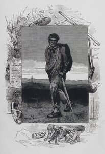 Scene from Les Miserables, by Victor Hugo: Jean Valjean by French School