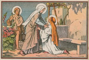 Scene from the Life of Jesus (coloured engraving)