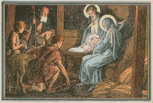 Scene from the Life of Jesus (coloured engraving) by French School
