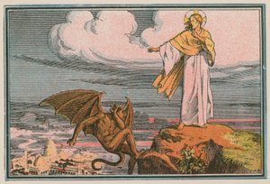 Scene from the Life of Jesus (coloured engraving) by French School