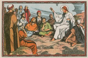 Scene from the Life of Jesus (coloured engraving)