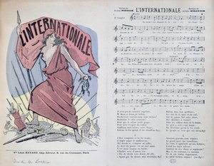 Score sheet for the song The Internationale, c.1900 by French School