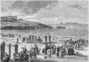 Sea Bath: Last Bathers on the Beach of Dinard, Ile et Vilaine (35)