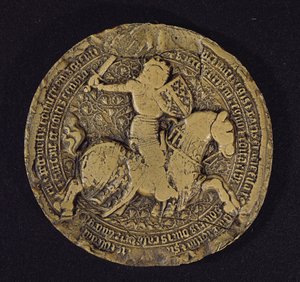 Seal of Louis I of Anjou King of Sicily by French School