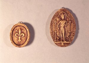 Seals of Marguerite de Provence, 1284 by French School