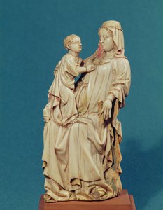 Seated Virgin and Child by French School