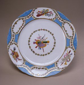 Sevres dessert service plate, from the Melbourne Service, 1770