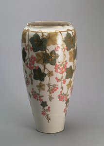 Sevres vase, with overglaze decoration