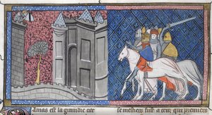Siege of Damascus - Louis VII the Young by French School