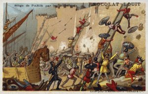 Siege of Paris by the Normans, 9th Century by French School