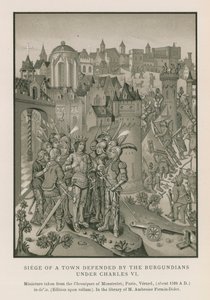Siege of a Town defended by the Burgundians under Charles VI by French School