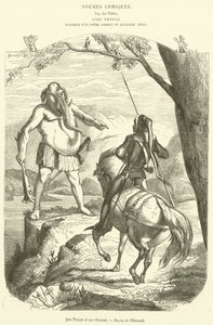 Sir Thopas and Sir Oliphant (engraving) by French School