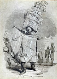 Small Parisian Trade: The Merchant or Crier of Traveling Newspapers by French School