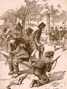 Small Boys Playing War Games in France During World War One