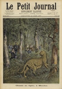 Soldiers hunting an escaped tiger, Meudon, France, 1897