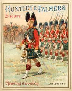 Soldiers of a Highland regiment on parade by French School