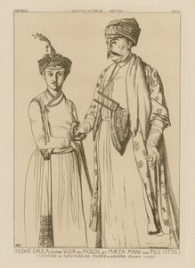 Soudiat Daula, Grand Vizier of the Mongols and His Son, Mirza Mani (1774) by French School