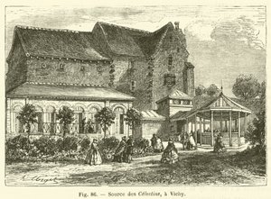 Celestins Spring in Vichy (engraving) by French School