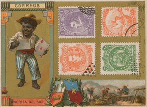 South American postage stamps by French School