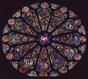South Rose Window, 1235-40 by French School