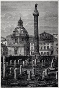 Square and Column of Trajan and Ulpian Basilica - in 
