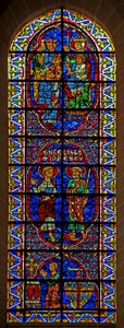 Ss John and James; Adoration of the Magi; Donor: Bouchard de Marly by French School