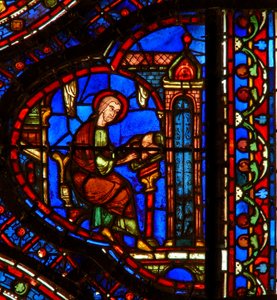 St Anthony reading in his cell