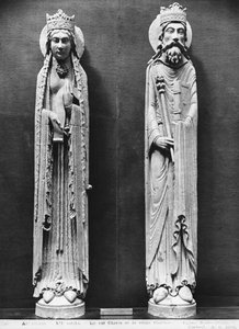 St. Clotilda and Clovis I, from the Church Notre-Dame of Corbeil (plaster cast)