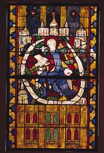 St. John the Evangelist writing the Apocalypse, Parisian School, c.1350 by French School