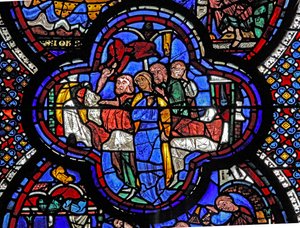 St John Window: The Death of Stacatus: A Demon Takes His Soul by French School