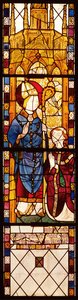 St. Nicholas with a donor, from the Chapel of Saint Nicolas, Norman School, 1370 by French School