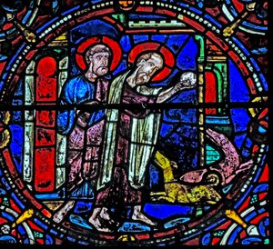 St Peter and St Paul Feeding the Dogs by French School