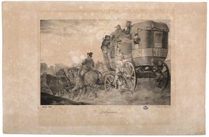 Stagecoach, 1823 by French School