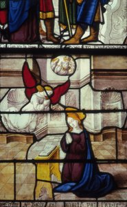 Stained-glass window of the Saint Barbara Chapel, Church of Notre-Dame de Semur-en-Auxois by French School