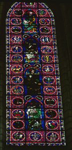 Stained glass window by French School