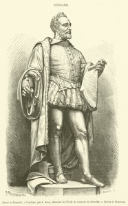 Statue of Ronsard, in Vendome (engraving) by French School