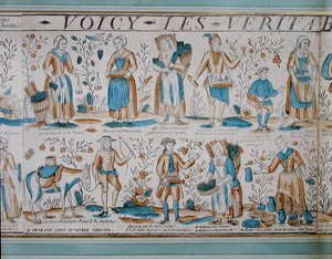 Street Traders in the 18th century by French School