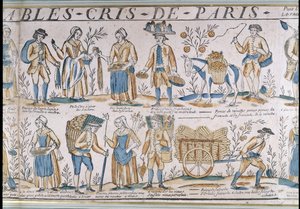 Street Traders in the 18th century by French School