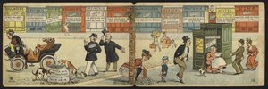 Street Scene with a Row of Closed Shops and a Closed Public Toilet by French School
