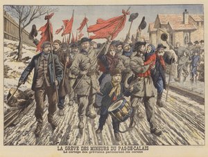 Strike by the miners of the Pas-de-Calais, France