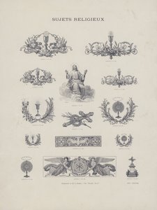Religious Subjects (engraving) by French School