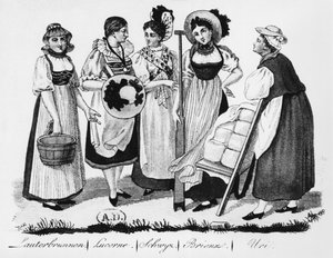 Swiss Women in Traditional Costume