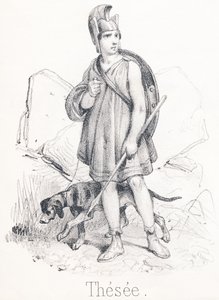 Theseus: Son of Aegeus, king of Athens and Aethra, delivered Athens from the Minotaur by French School