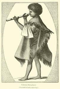 Tahitian Flute-Player by French School