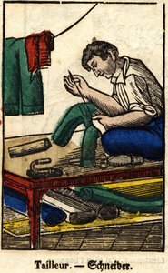 Tailor; Series on trades, image of Epinal of the 19th century