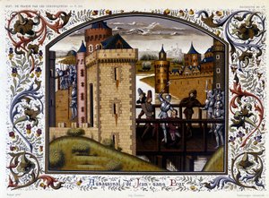 Tanguy du Chatel assassinating Jean sans peur at the bridge of Montereau by French School