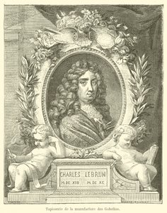 Tapestry from the Gobelins Factory (engraving) by French School