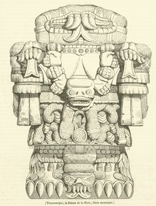 Teoyaomiqui, the Goddess of Death, Mexican idol by French School