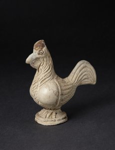 Terracotta figure of a cock